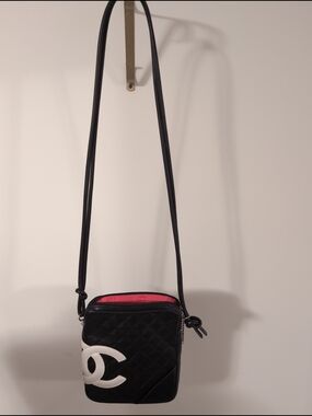 Vintage Chanel Calfskin Cambon Crossbody Messenger Bag
